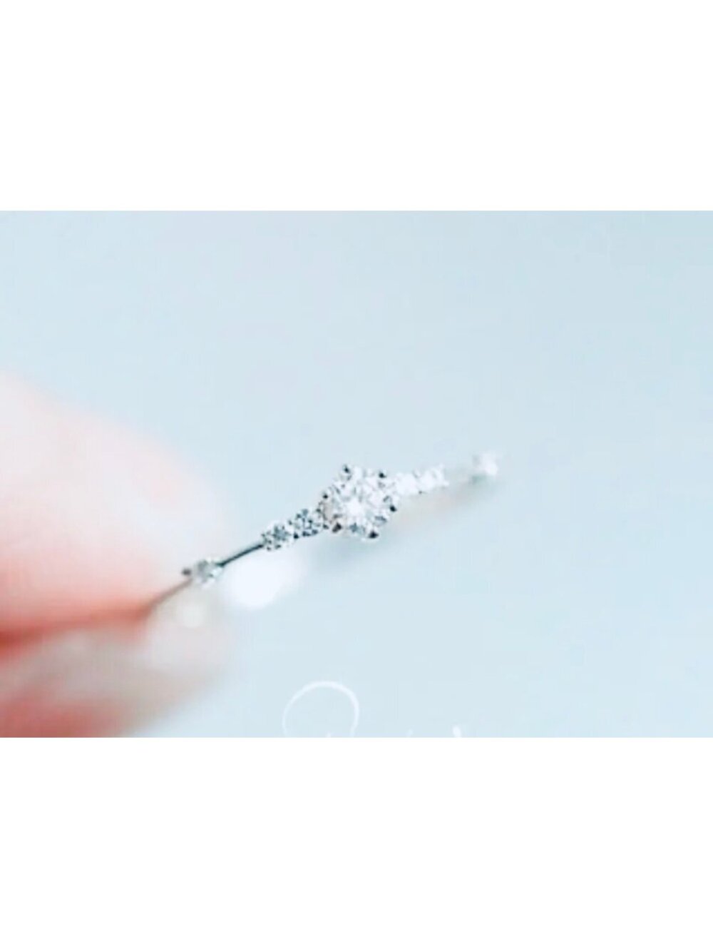 New - Simple and Elegant Zirconia Promise Ring Style - Available Size 6 or 7